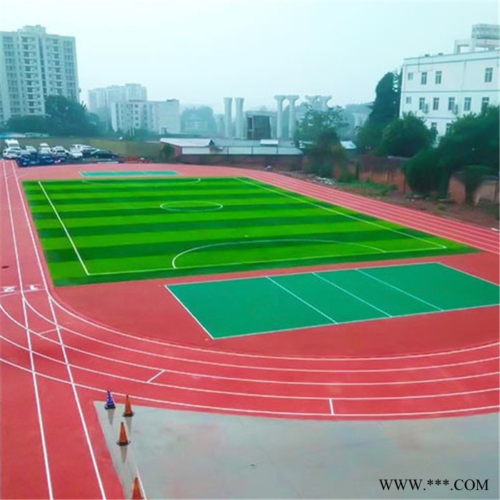 华望弹性橡胶跑道室外橡胶跑道学校标准环行塑胶跑道透气型橡胶跑道橡胶颗粒聚氨酯胶水跑道图2