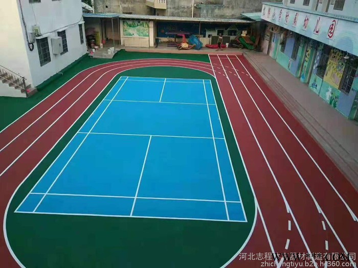 志程654 学校 塑胶跑道 学校 塑胶跑道  小区EPDM  篮球场硅PU  球场草坪  体育馆橡胶颗粒图7