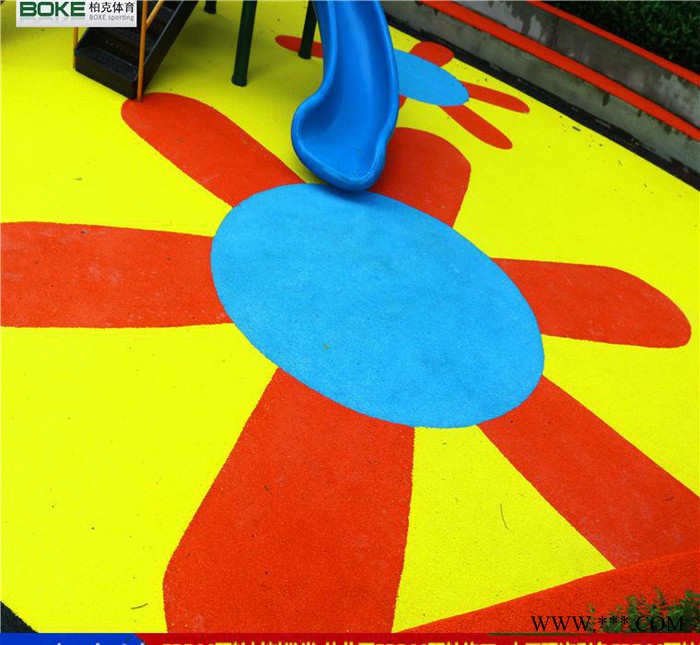 幼儿园专用配套设备-EPDM地面 橡胶颗粒地板--柏克可上门