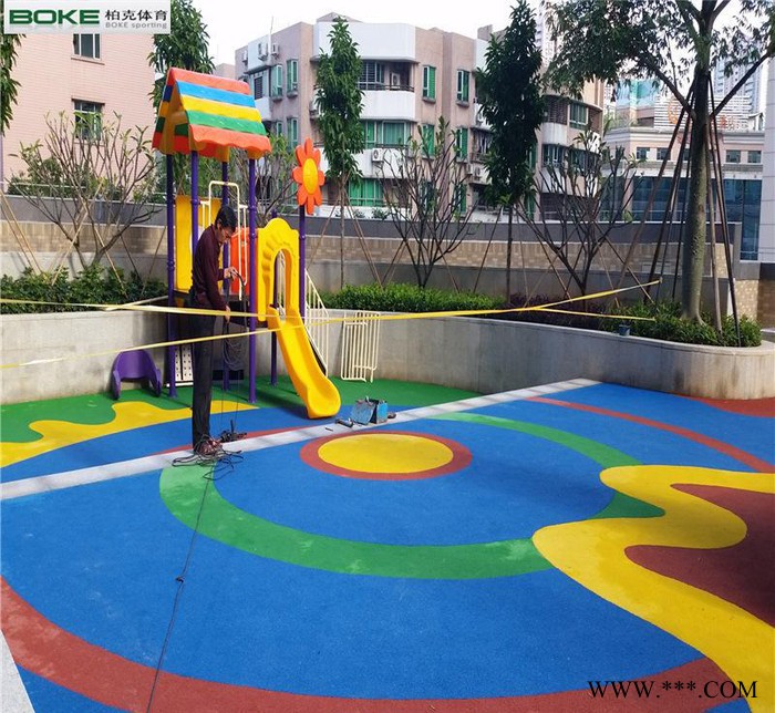 幼儿园专用配套设备-EPDM地面 橡胶颗粒地板--柏克可上门图2