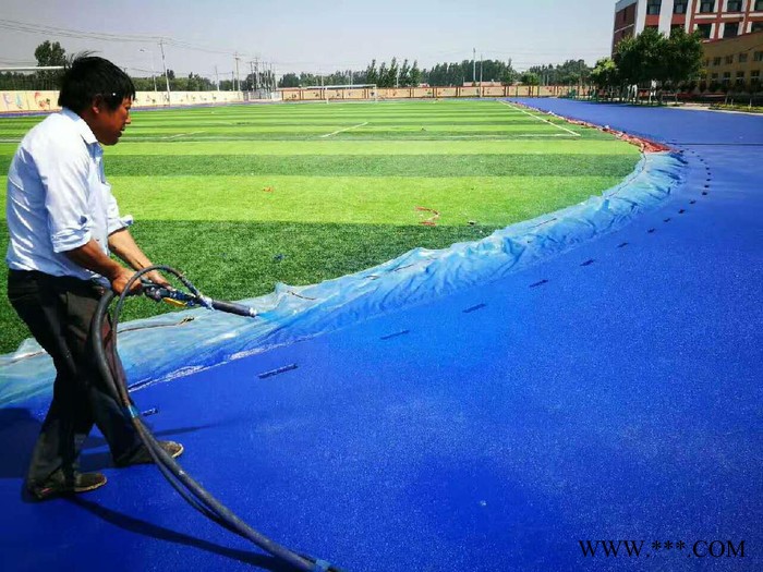 厚冠硅pu篮球场材料3mm厂家报价 彩色橡胶颗粒跑道 预制型塑胶跑道图3