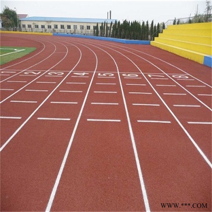 厚冠5mm彩色橡胶颗粒跑道 塑胶篮球场价格 甘肃合水混合型塑胶跑道图2