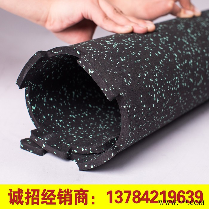 橡胶地垫批发  健身房地垫缓冲地板橡胶卷材减震垫隔音耐磨防滑哑铃运动地胶垫子 复合橡胶地垫图5