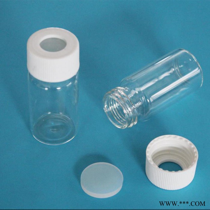 20ml透明玻璃瓶 进样瓶 顶空盖硅胶垫片 高硼硅玻璃 27*60mm