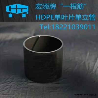 宏添HTPP高温静音排水管件HDPE3层复合静音排水管热熔承插焊接 橡胶圈柔性承插 110mm 单叶片单立管