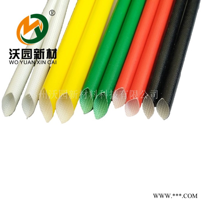 苏州沃园批发 玻纤套管 耐高温套管 硅树脂玻纤管 内纤外胶套管图2