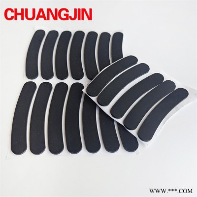 厂家定制CHUANGJIN圆形正方形格纹防震胶垫单面自粘脚垫橡胶脚垫