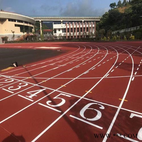 广欧-辽宁塑胶跑道生产厂家-颗粒胶水原材料-新国标学校操场施工图7