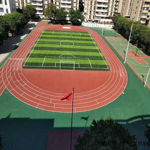 广欧-辽宁塑胶跑道生产厂家-颗粒胶水原材料-新国标学校操场施工图3