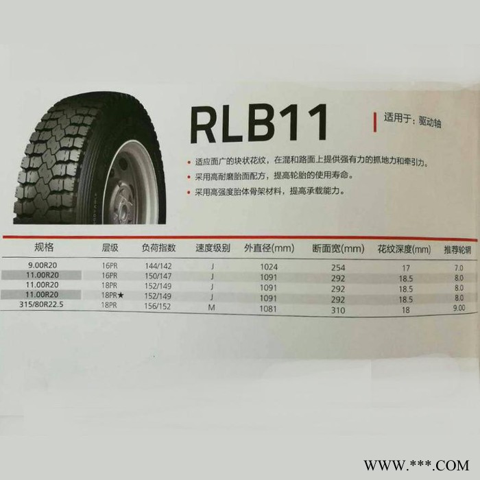 双钱轮胎1100R20-18PR*  RLB11  具体价格请来电咨询