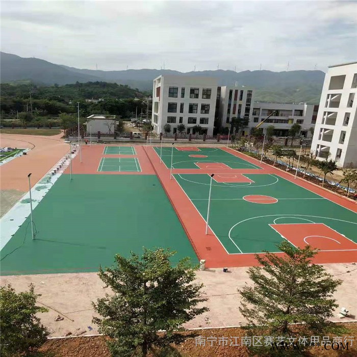 SY崇左硅PU球场丨悬浮地板批发的地方图2