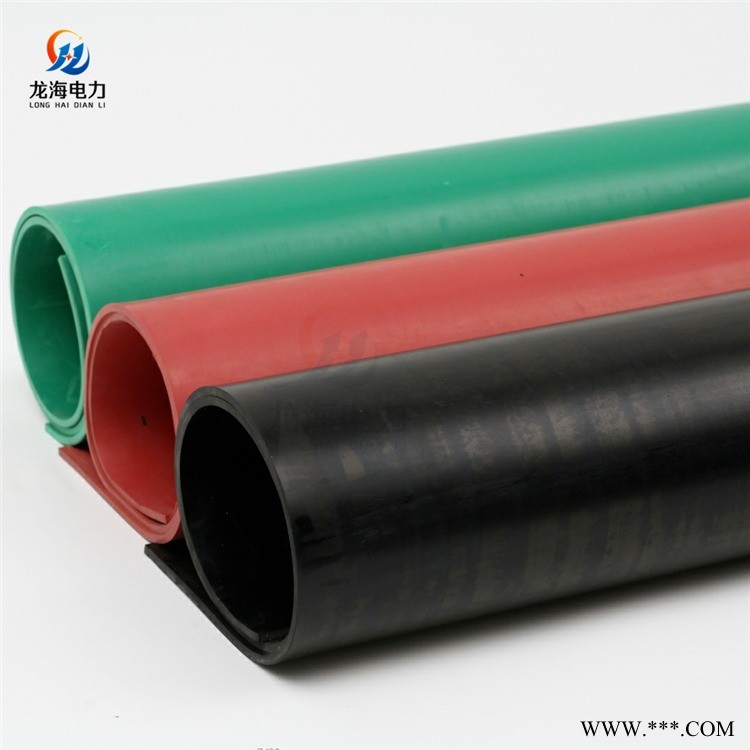 龙海电力 优质橡胶板 绝缘橡胶垫 耐磨防滑橡胶制品