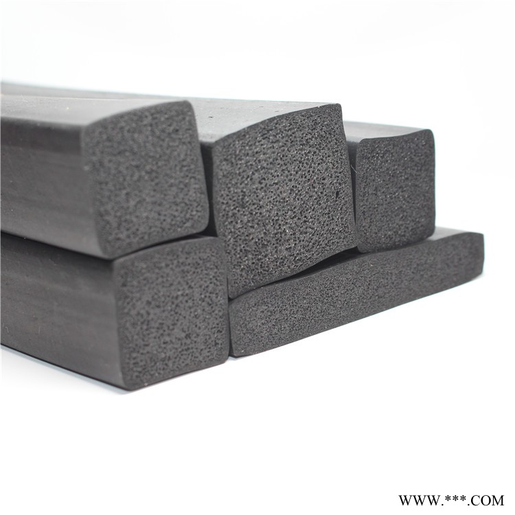 顺冠三元乙丙橡胶发泡条 黑色EPDM船用防水防撞胶条 电箱电机柜密封条图2