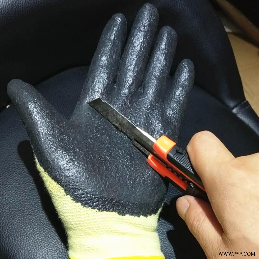 外贸欧标凯夫拉耐高温防切割手套丁腈乳胶浸胶涂层手套耐温500度5级切割