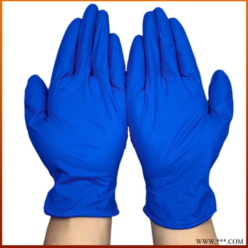 丁腈手套 一次性丁腈防酸碱手套 A级加厚 光明食品级橡胶手套