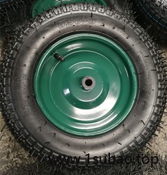 销售 3.50-8PU发泡实心轮胎 手推车 工具车专用轮子图3