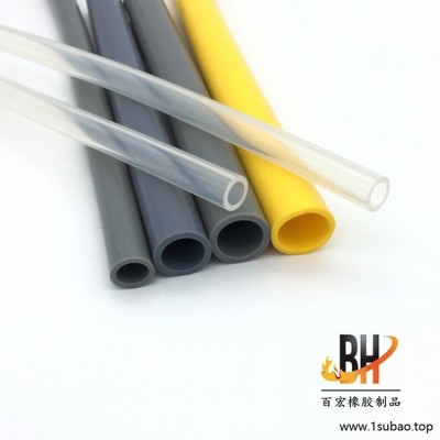 百宏供应食品级硅胶管 透明硅胶软管 耐高温阻燃管 大口径无味橡胶管