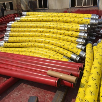 混凝土泵车胶管,三米混凝土输送橡胶管，125四层钢丝软管厂家永宸
