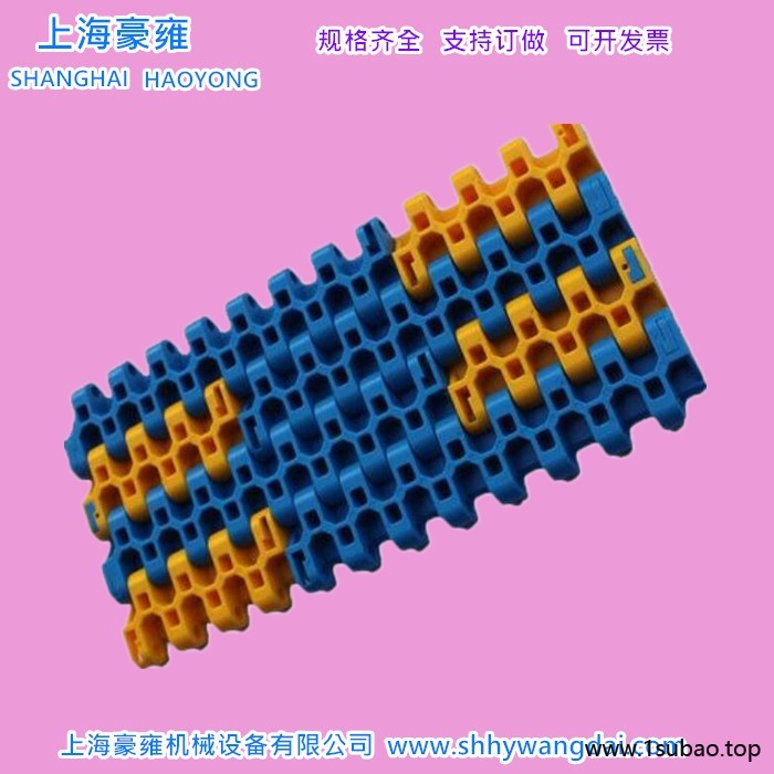 2520平板塑料模块网带 瓦楞纸板模块输送带  网带节距25.4mm 各种宽度定做图2