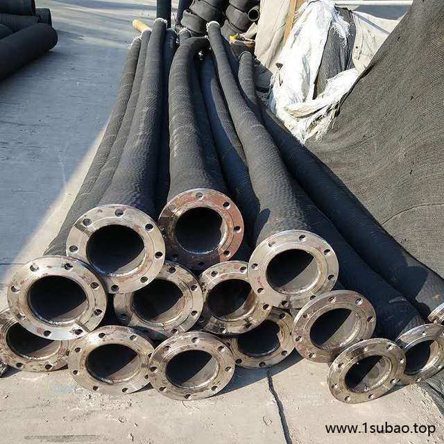 供应优质大口径输水胶管吸排泥钢丝骨架胶管带法兰夹布胶管图4