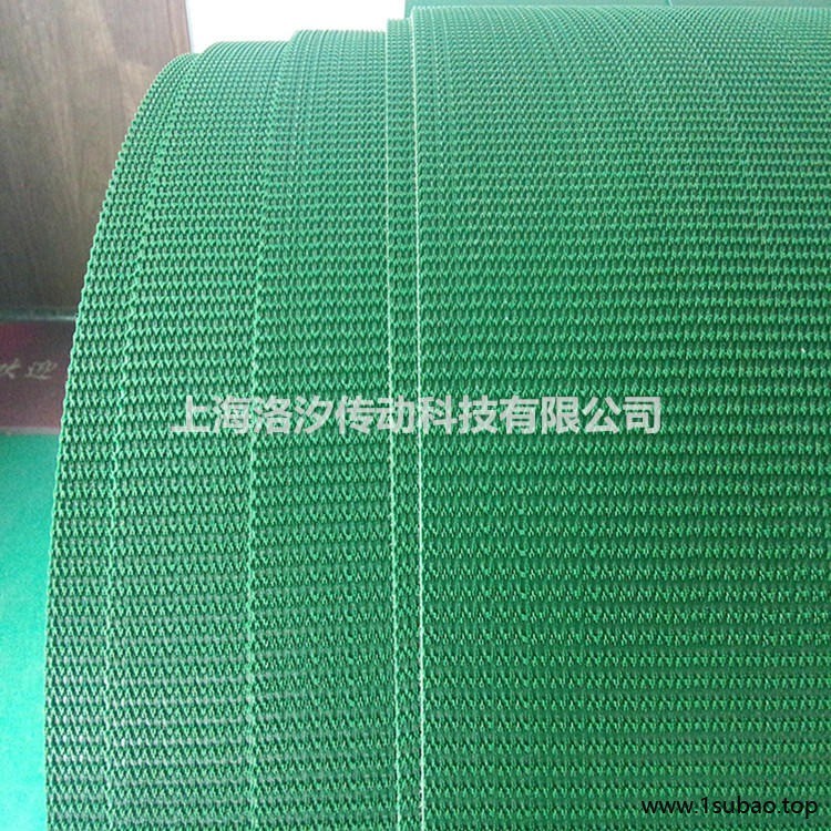 洛汐传动 生产厂家 纸箱输送带石材行业 黄色橡胶高摩擦花纹输送带