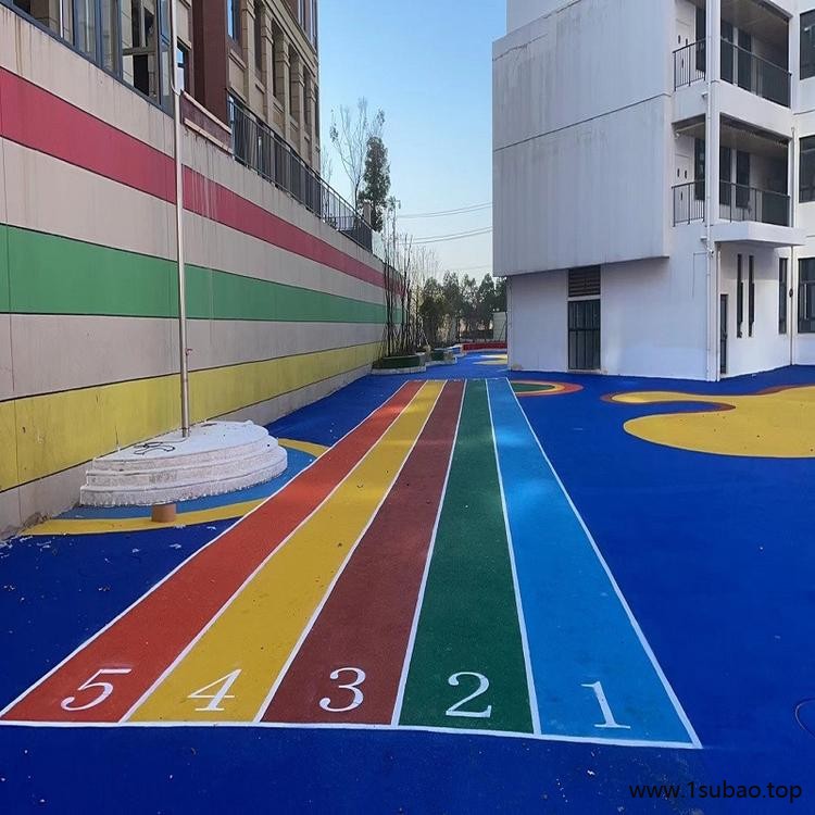 硅pu塑胶篮球场 EPDM幼儿园塑胶跑道 施工篮球场地 鹏卓 维修图5