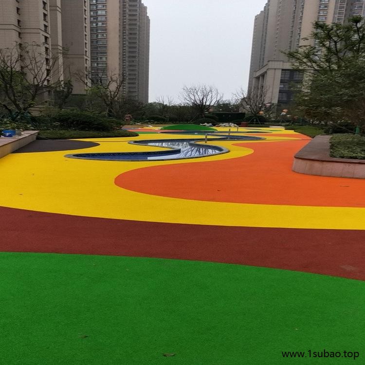 社区塑胶场地 社区塑胶跑道 pvc橡胶地板 鹏卓 硅PU球场图10