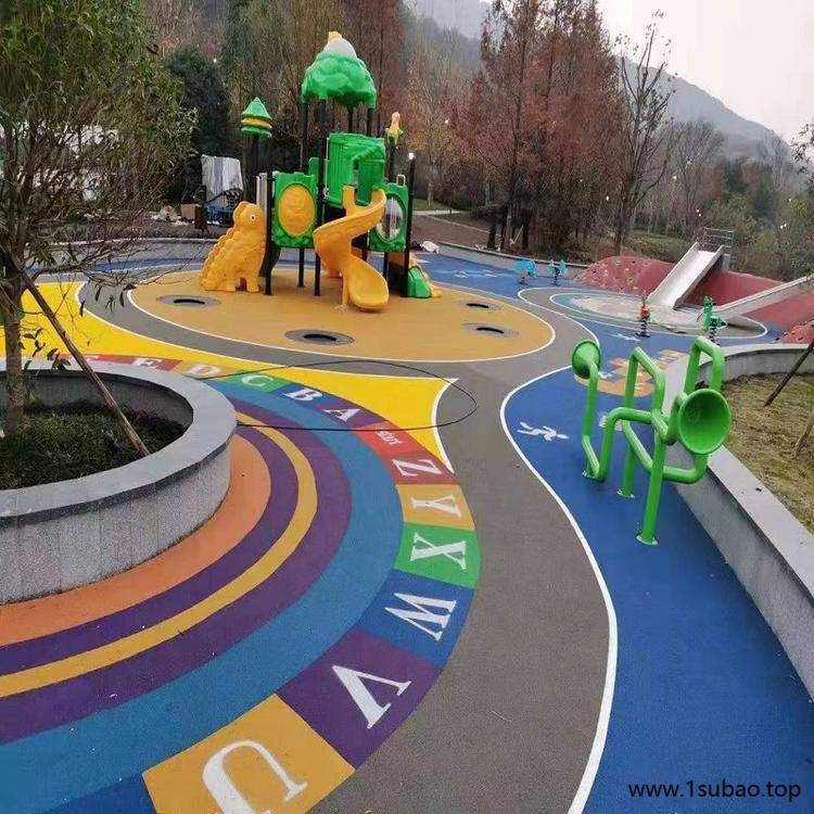 硅pu塑胶篮球场 幼儿园跑道场地 建设五人制足球场 鹏卓 运动场地图4