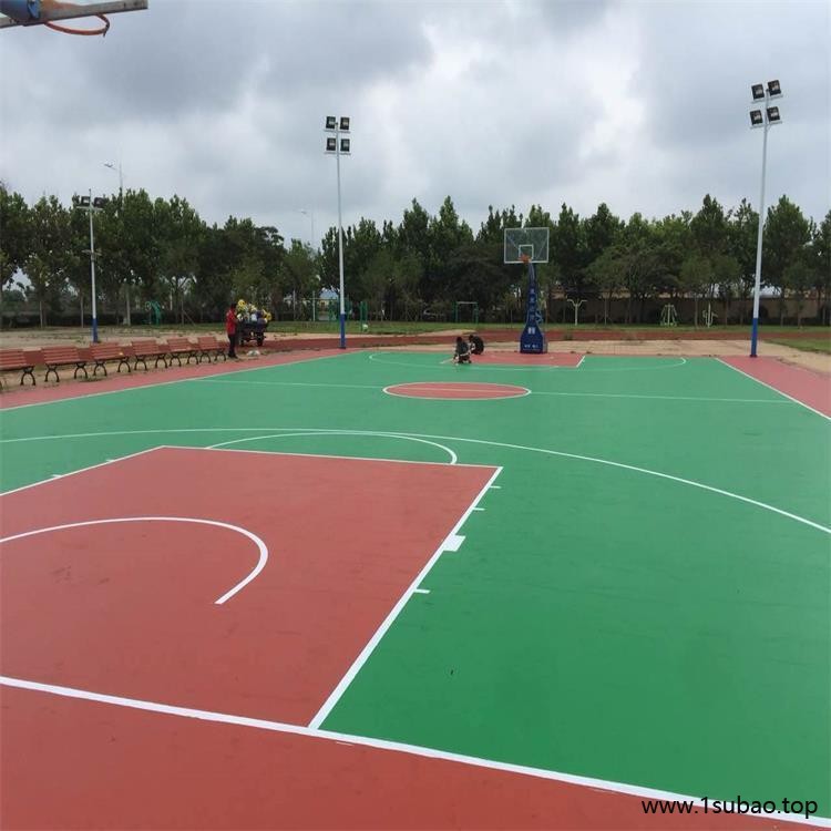 学校羽毛球馆硅pu球场施工 水性硅面材料地坪漆工程 恒扬 跑道人行道施工图3