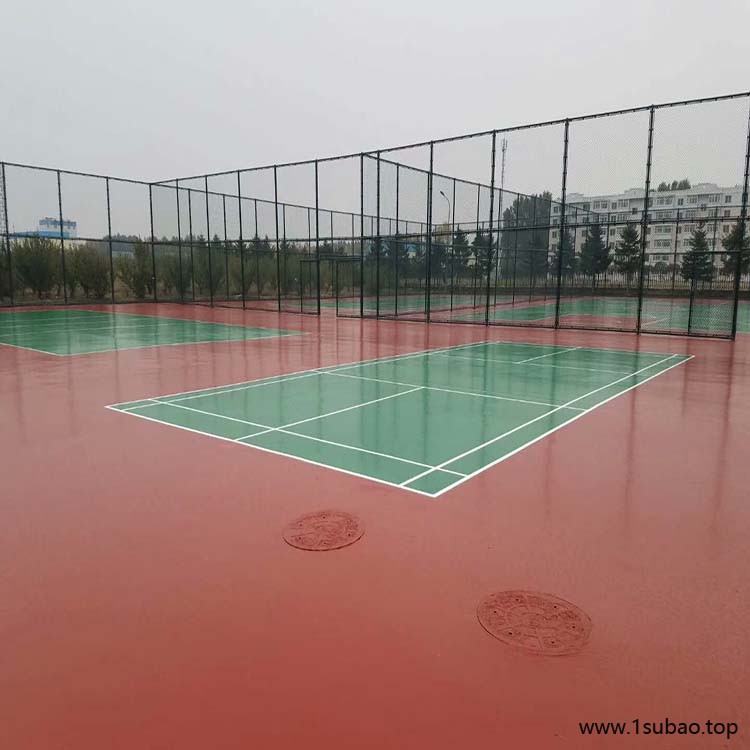 硅pu地运动跑道价格 硅PU羽毛球场建设 恒扬 工程定制图4