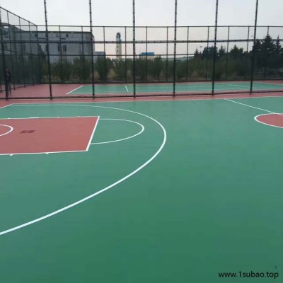 硅PU篮球场材料价格 硅PU篮球场地胶施工建设 恒扬 颜色丰富