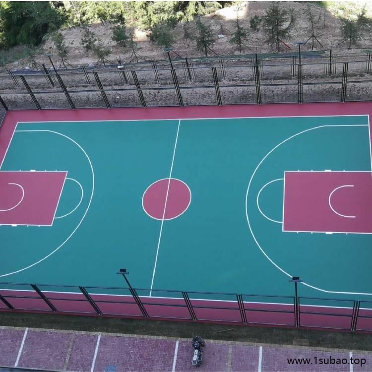 硅pu材料 透气型塑胶跑道施工 弹性epdm彩色塑胶球场 鹏卓 建设图3