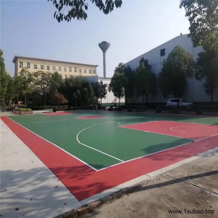 PU球场跑道施工翻新价格 学校硅PU篮球场建设 恒扬 弹性图2