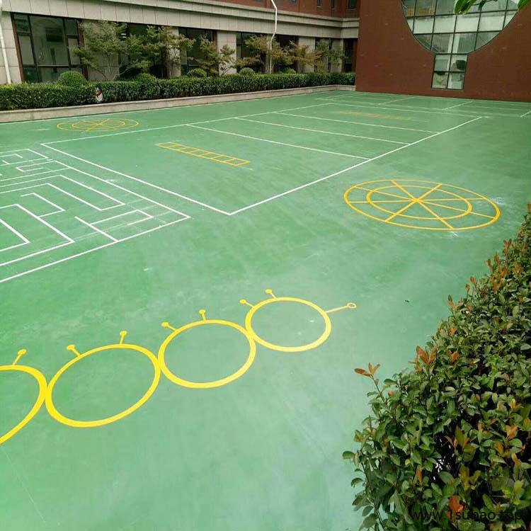 硅PU篮球场地胶材料 篮球场塑胶跑道施工建设 恒扬 适用公园小区幼儿园学校图3