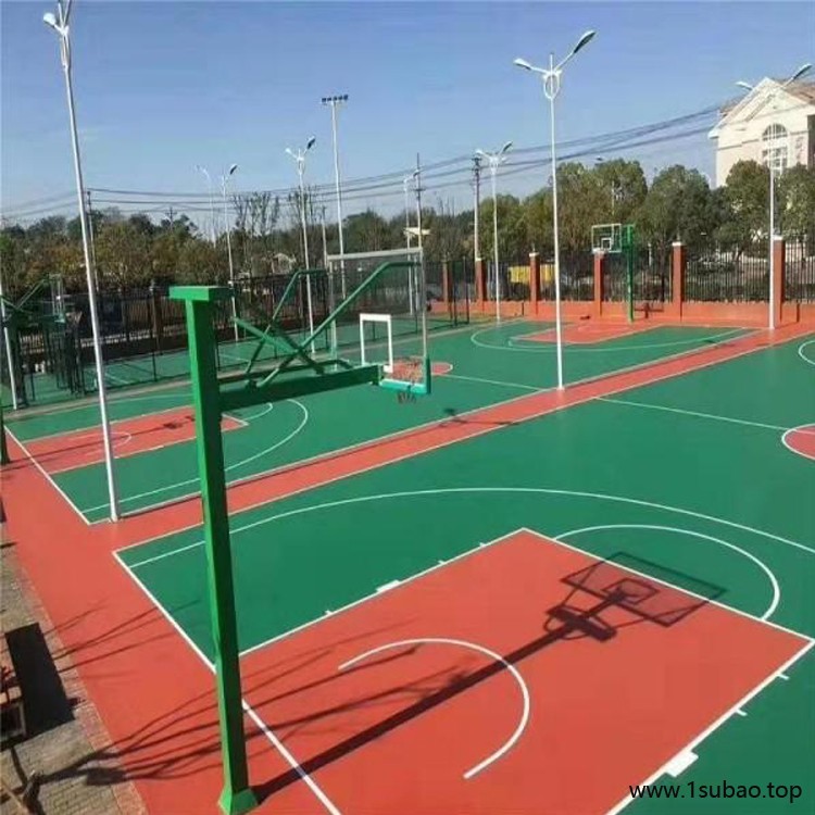 学校羽毛球馆硅pu球场施工价格 羽毛球场塑胶跑道施工建设 恒扬 训练用图2