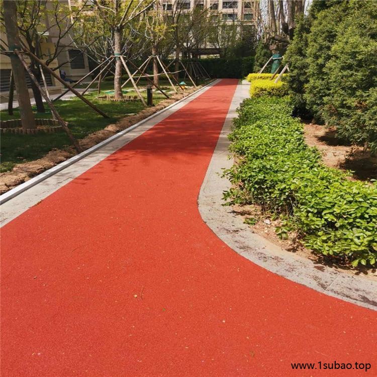 自结纹塑胶跑道 公园塑胶跑道 户外塑胶跑道 鹏卓 硅PU球场图6