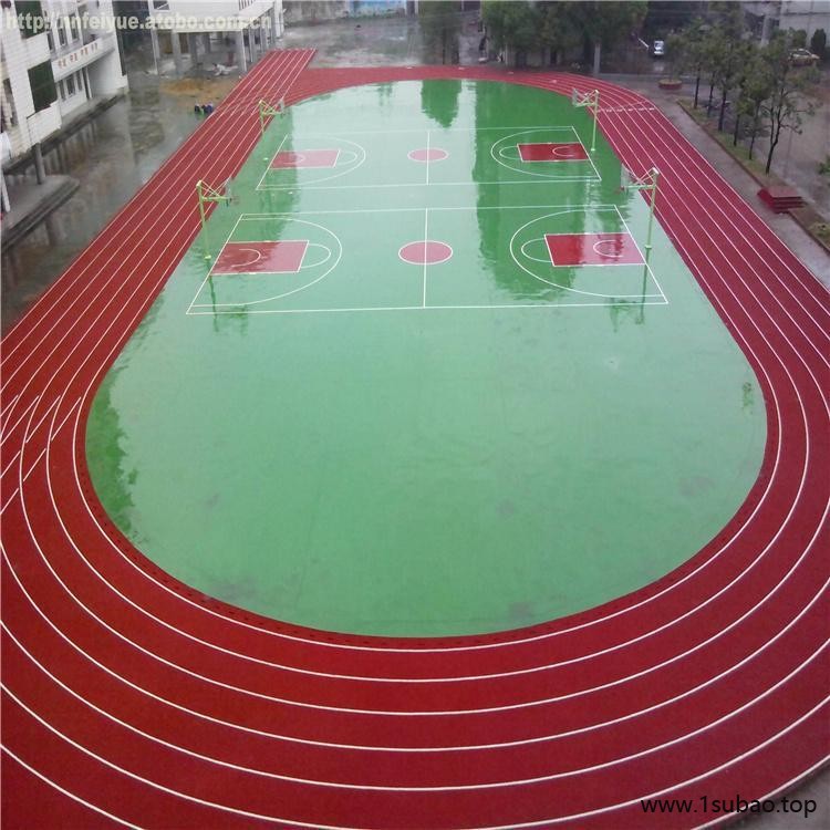 硅pu材料 透气型塑胶跑道施工 室外运动场地材料 鹏卓 每平方报价图7