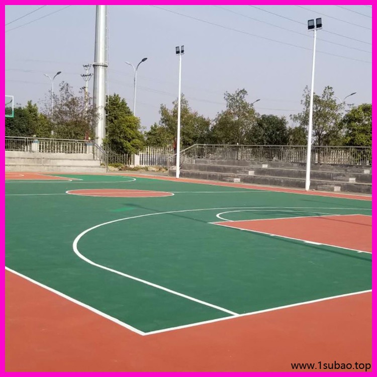 篮球场地板 君泰供应 硅PU 中小学篮球场硅PU施工图2