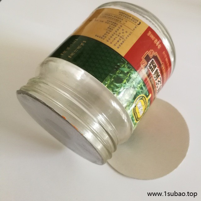 厂家直销优质 密封膜  通用垫片 细纹热熔胶铝箔垫片  玻璃瓶麻酱蜂蜜瓶专用图3