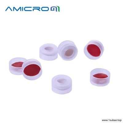 Amicrom瓶子11mm透明盖卡口盖垫PTFE硅胶垫色谱垫片11mm卡口盖红膜垫100套B-11-SP4001分析仪器
