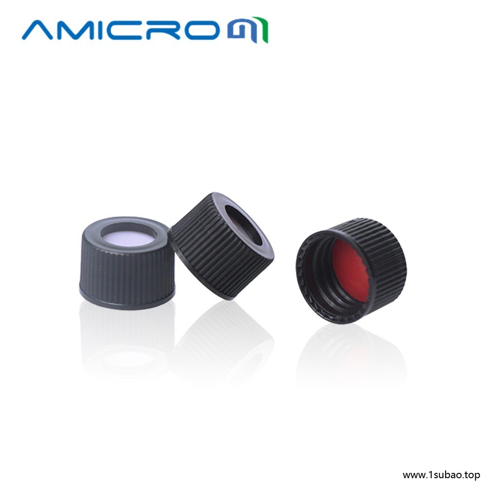 Amicrom100套/包4ML样品瓶13-425自动进样瓶盖垫含PTFE硅胶垫黑盖+红膜白胶垫 B-13-SP3002