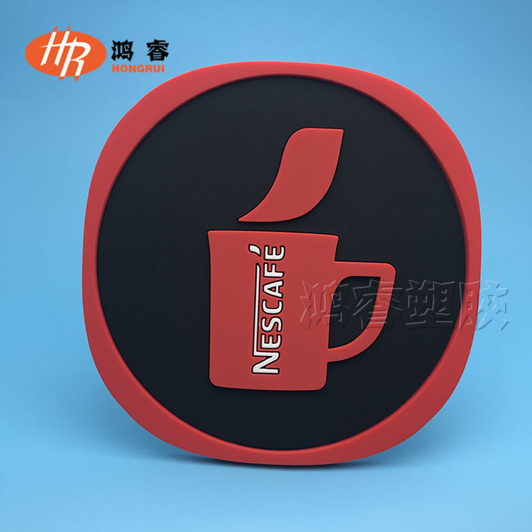咖啡厅隔热垫滴胶logo定做 厨房硅胶垫广告杯垫pvc软胶地推小礼品示例图6