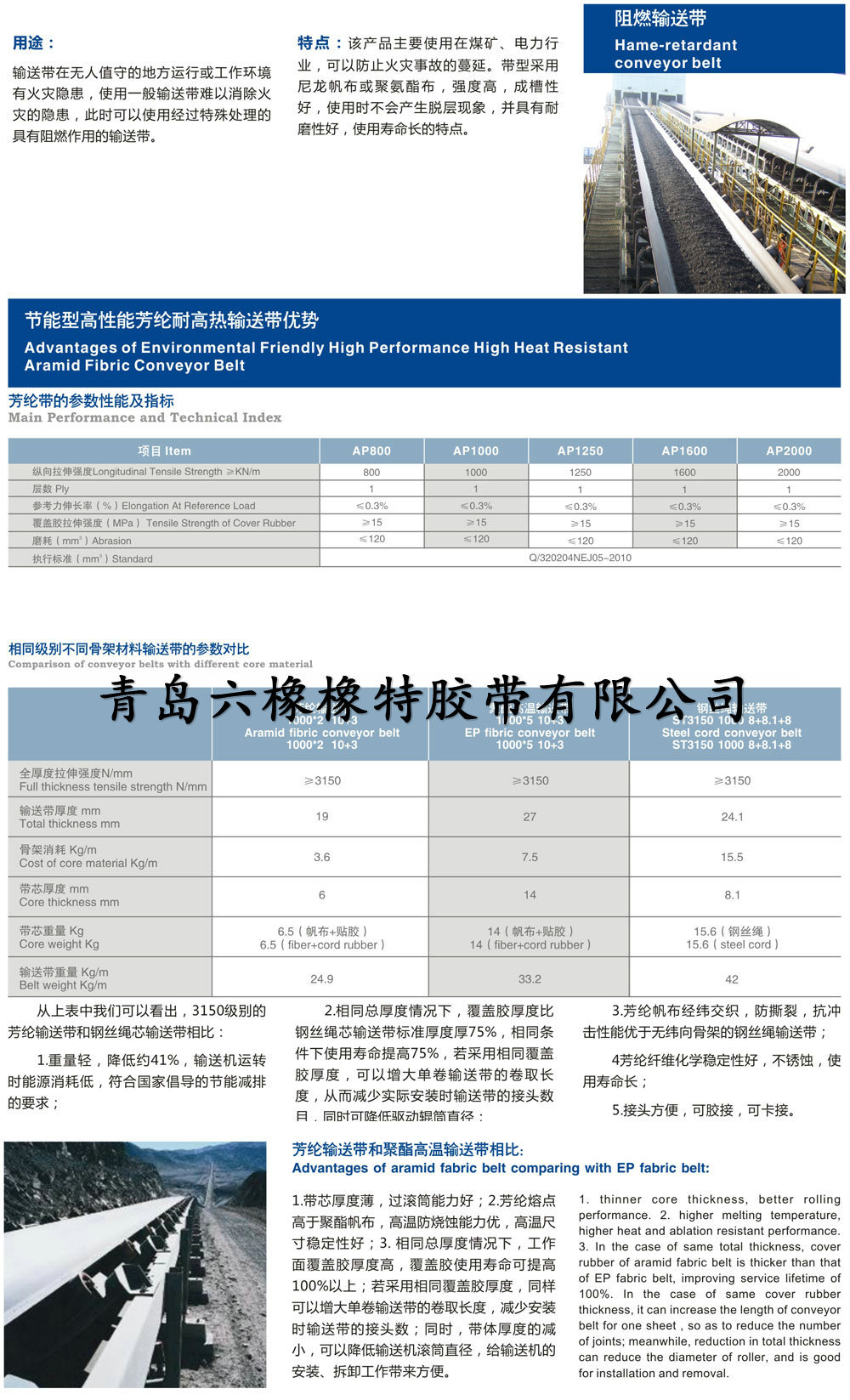 阻燃输送带 耐高温500度三元乙丙橡胶 质保两年 售后无忧示例图6