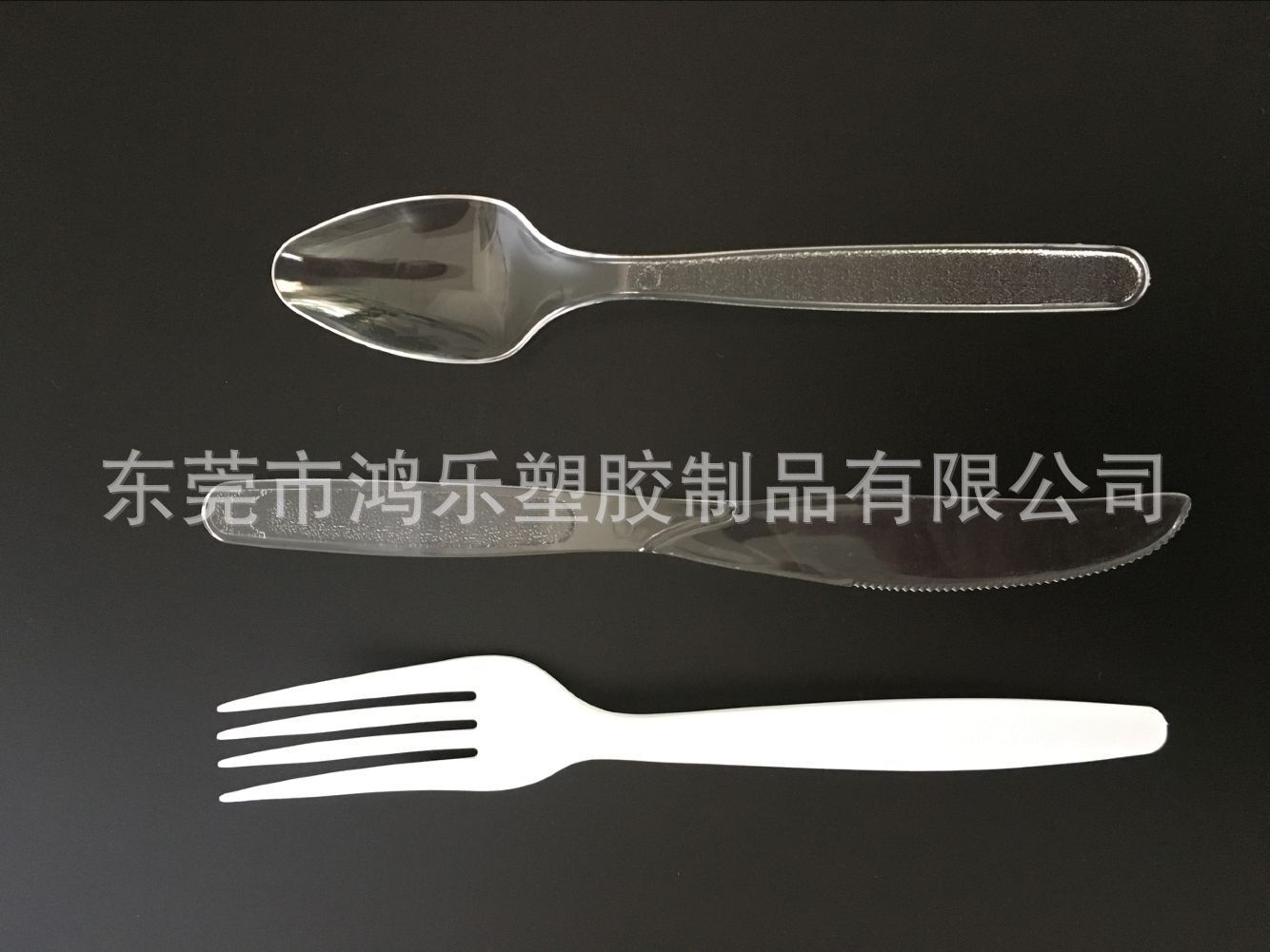 一次性透明PS加厚塑料刀叉勺厂家生日蛋糕刀叉航空塑料刀叉勺三件示例图6