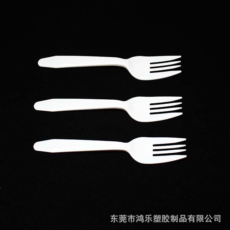 东莞厂家直销PP白色一次性塑料叉子生日蛋糕月饼餐厅专用塑料刀叉示例图5