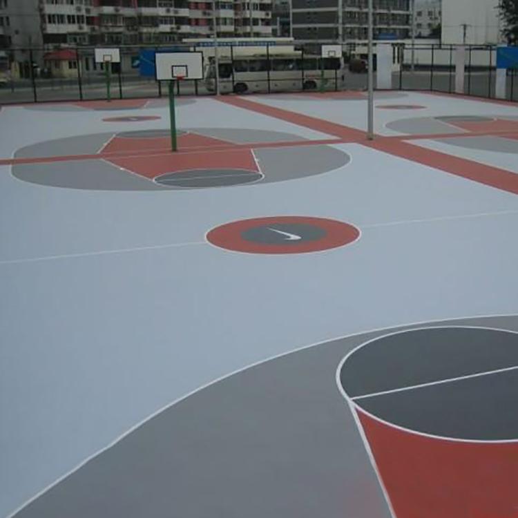 篮球场硅pu施工 硅pu球场材料 硅PU篮球场 鹏卓 施工