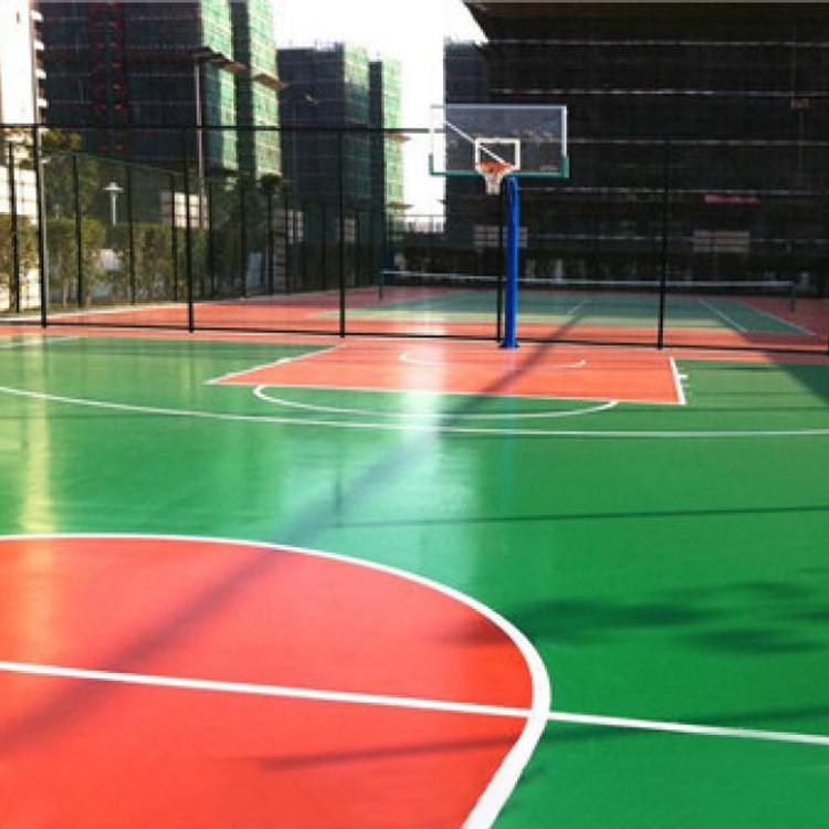 塑胶硅pu篮球场 硅pu球场定制 弹性硅pu球场 鹏卓 改造