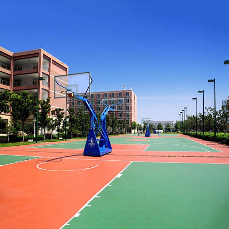塑胶硅pu篮球场 出售硅pu球场 硅pu球场工程 鹏卓 改造