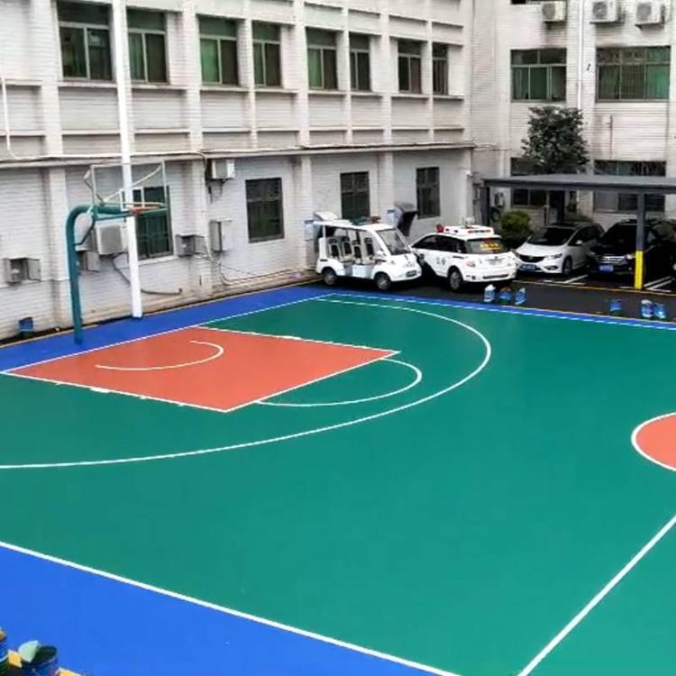 PU球场跑道施工翻新价格 学校硅PU篮球场建设 恒扬 弹性