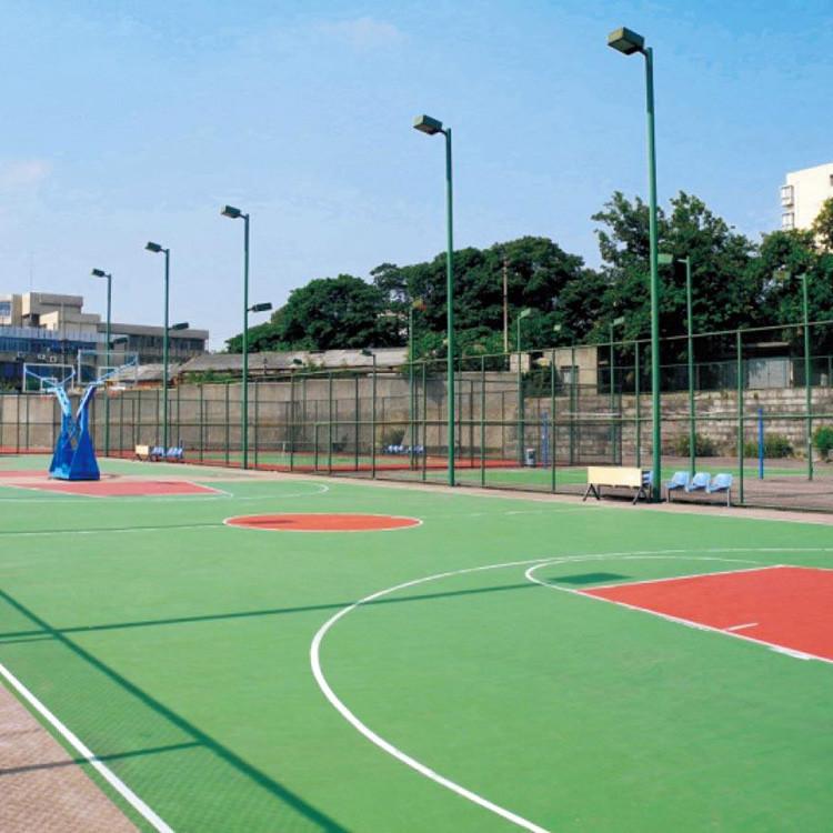 PU球场跑道施工翻新价格 学校硅PU篮球场建设 恒扬 弹性